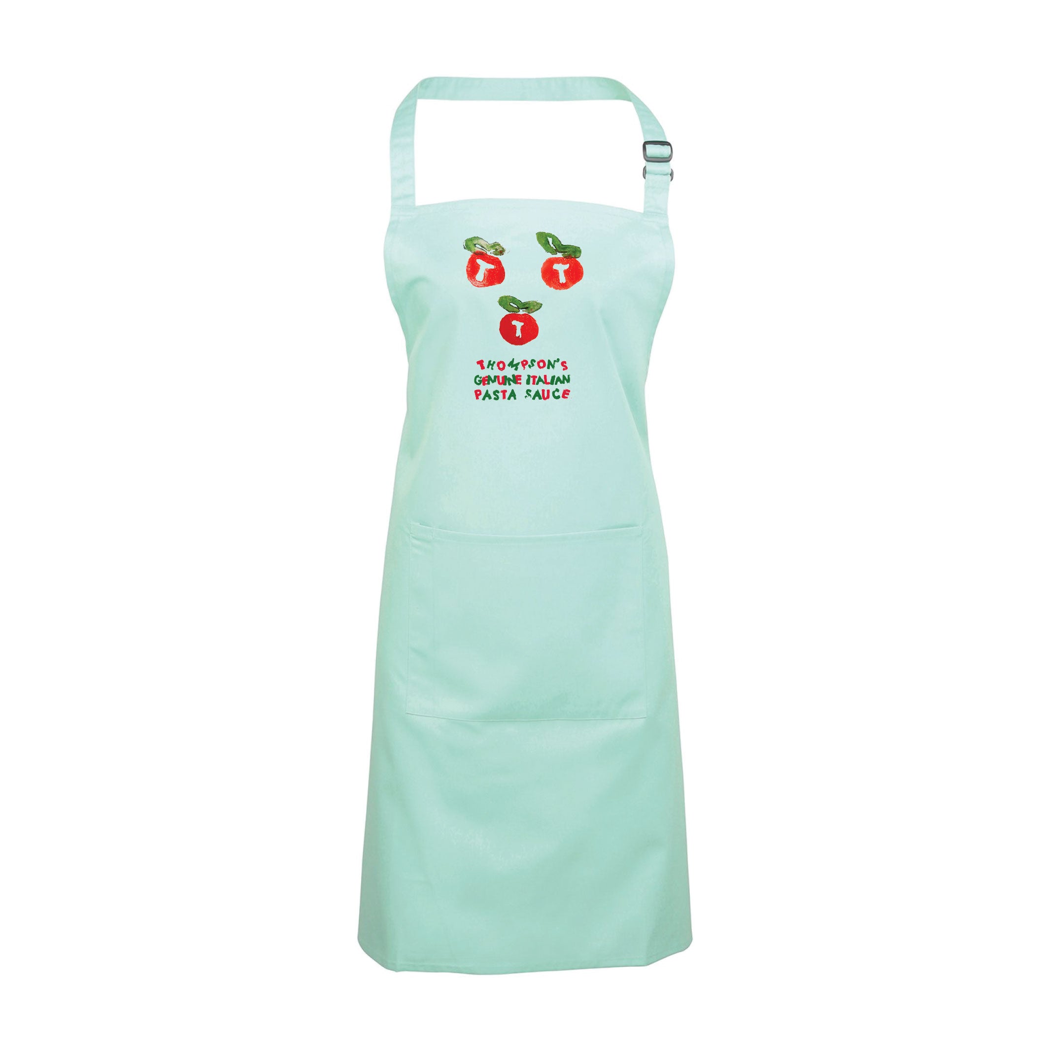 Thompson's Pasta Sauce Tomato Icon Adult's Bib Apron With Pocket-The Magic Faraway Tree Shop