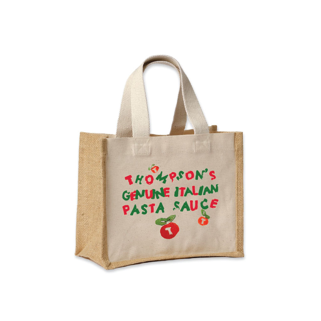 Thompson's Pasta Sauce Jute Canvas Shopper-The Magic Faraway Tree Shop
