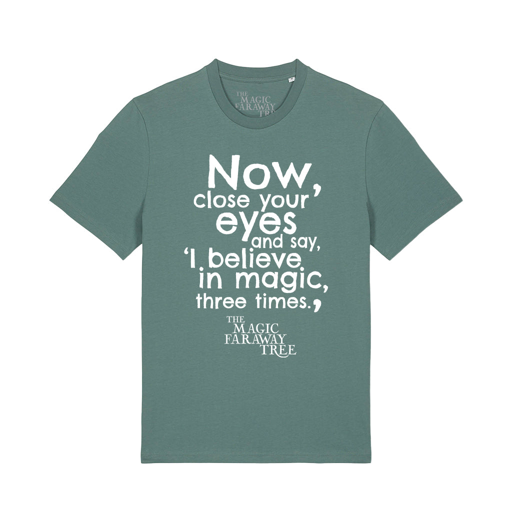 The Magic Faraway Tree Now Close Your Eyes Quote Adult's T-Shirt-The Magic Faraway Tree Shop